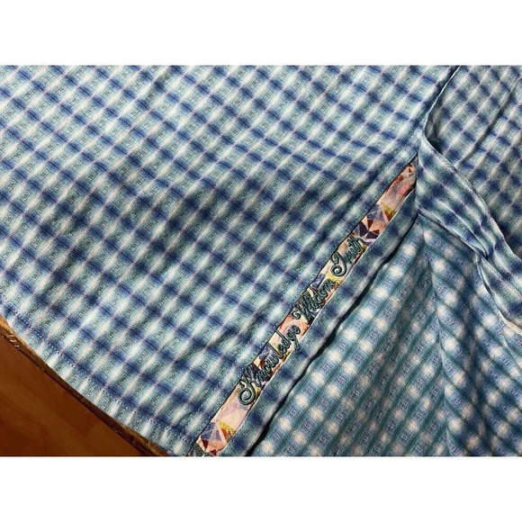 Robert Graham Shirt Mens 2XL Conlan Flip Cuff Long Sleeve Stripe Blue Geometric - Picture 4 of 16